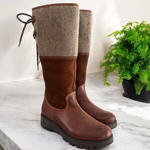 Bos. & Co. Goose Primaloft® Waterproof Boiled Wool Tall Leather Boots $350